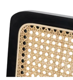 Krzesło GIVM z podłokietnikami czarne ratan drewno kauczuk*Zona-Design Discount