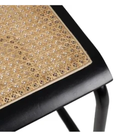 Krzesło GIVM z podłokietnikami czarne ratan drewno kauczuk*Zona-Design Discount