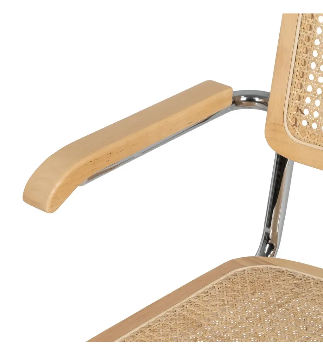 Krzesło GIVM z podłokietnikami naturalne ratan drewno kauczuk*Zona-Design Discount