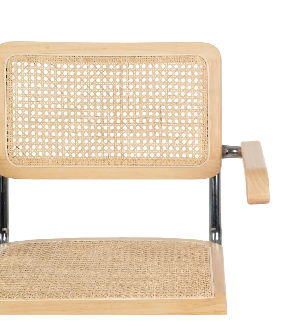 Krzesło GIVM z podłokietnikami naturalne ratan drewno kauczuk*Zona-Design Discount