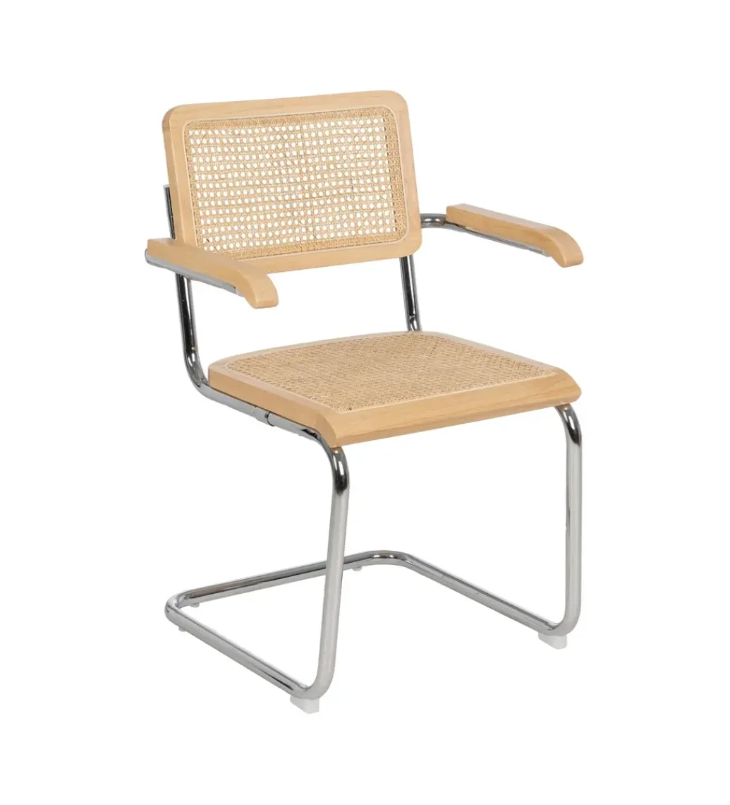 Krzesło GIVM z podłokietnikami naturalne ratan drewno kauczuk*Zona-Design Discount