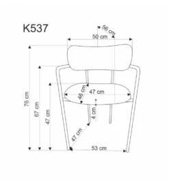 Krzesło GIZEL z podłokietnikami kremowe*Halmar Discount
