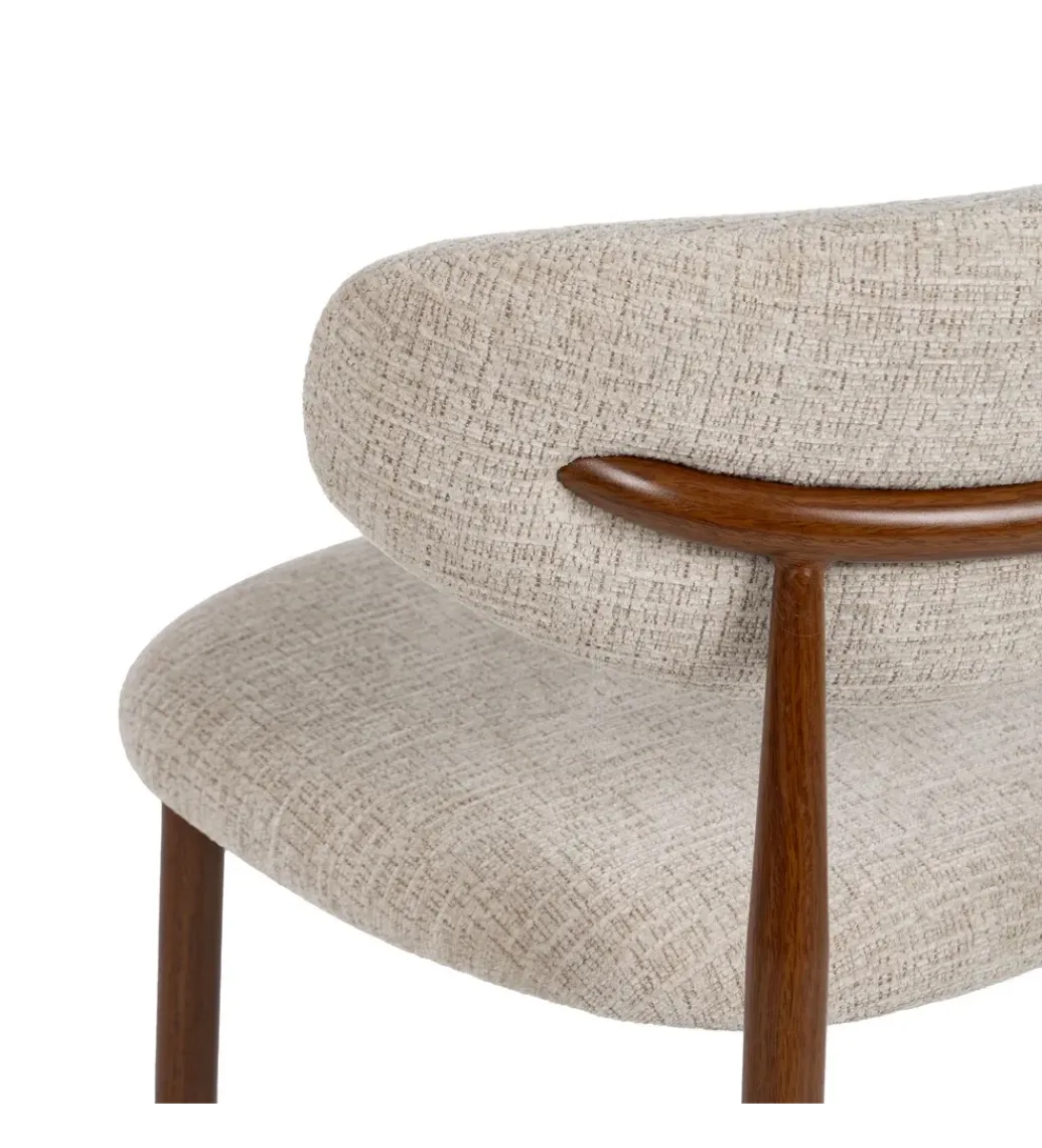 Krzesło HYUN tapicerowane brązowe*Zona-Design Best