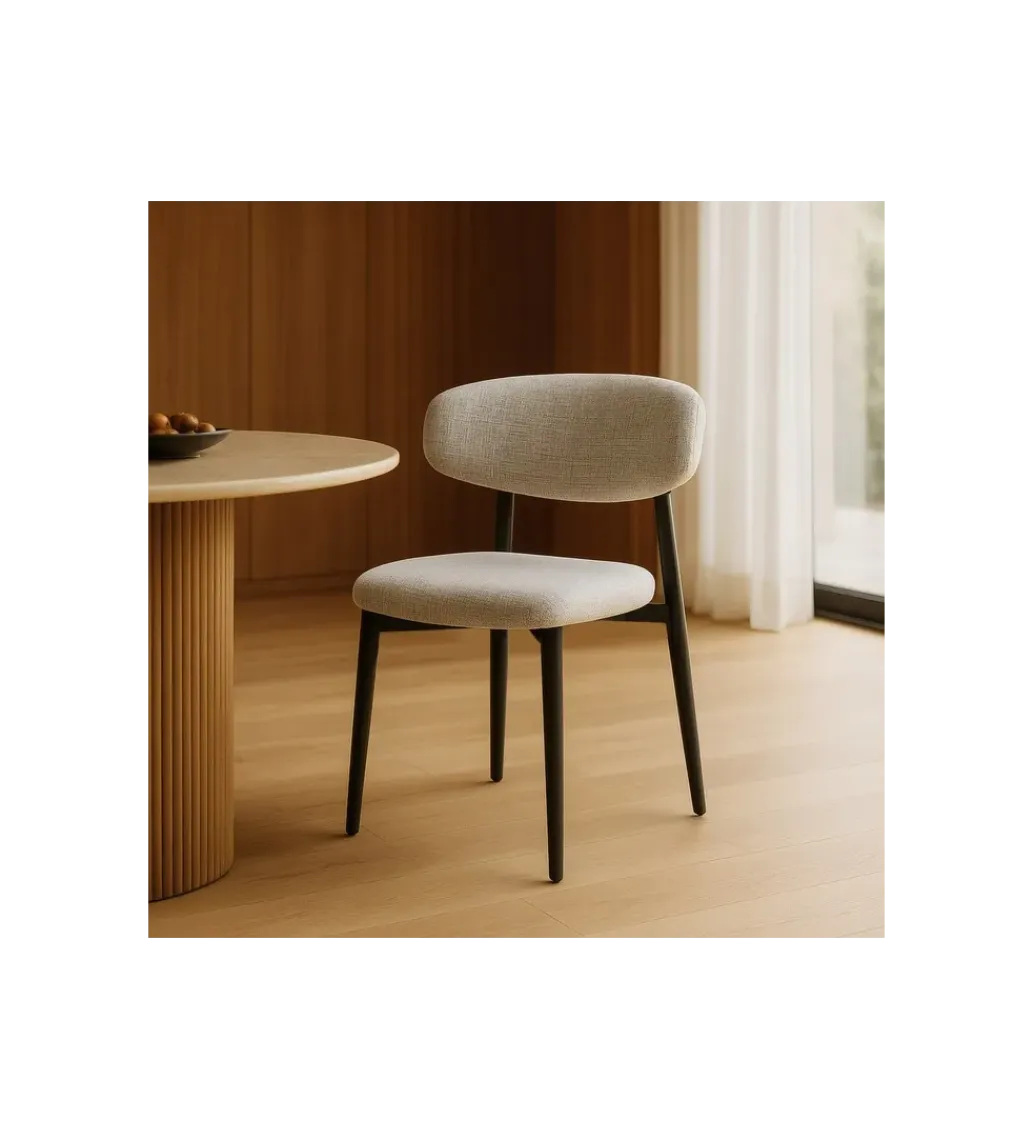 Krzesło HYUN tapicerowane czarne*Zona-Design New