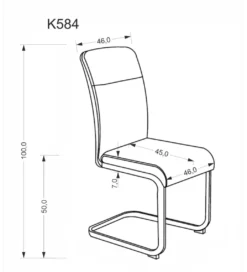 Krzesło K584 100 cm beżowe kaszmirowe*Halmar Outlet