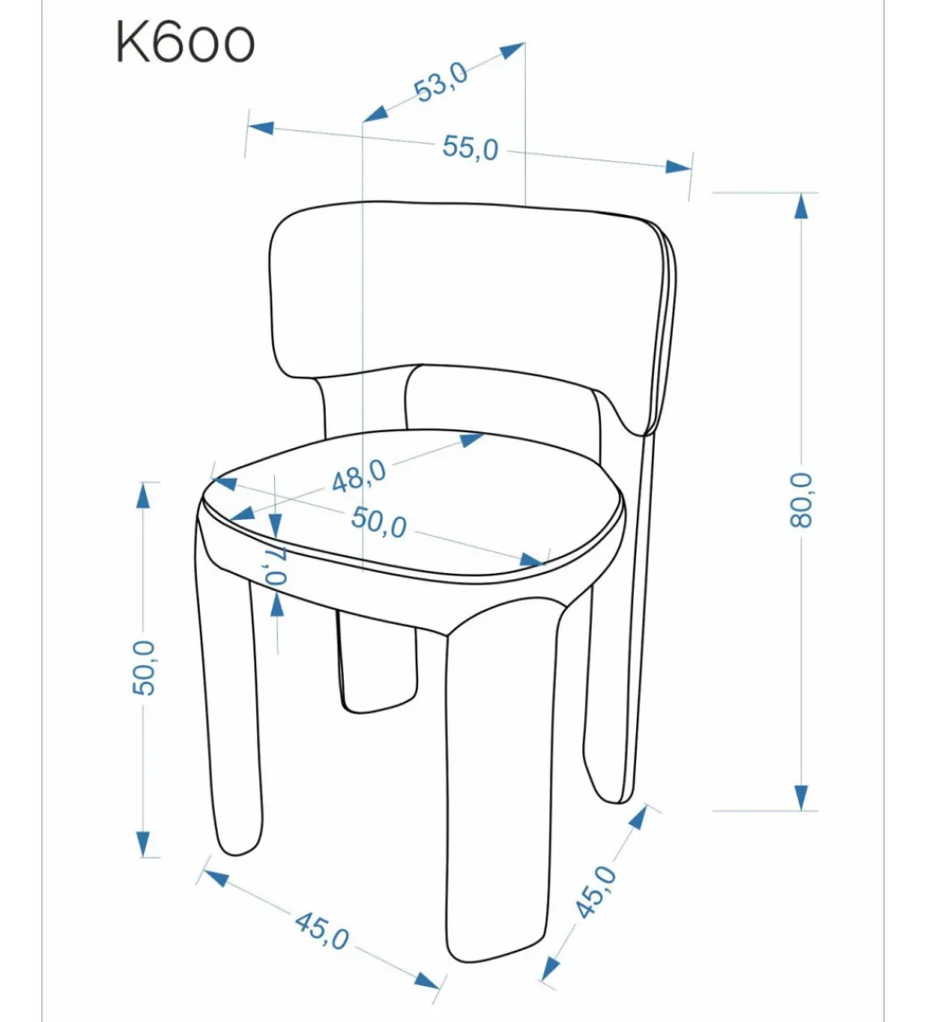 Krzesło K600 80 cm oliwkowe*Halmar
