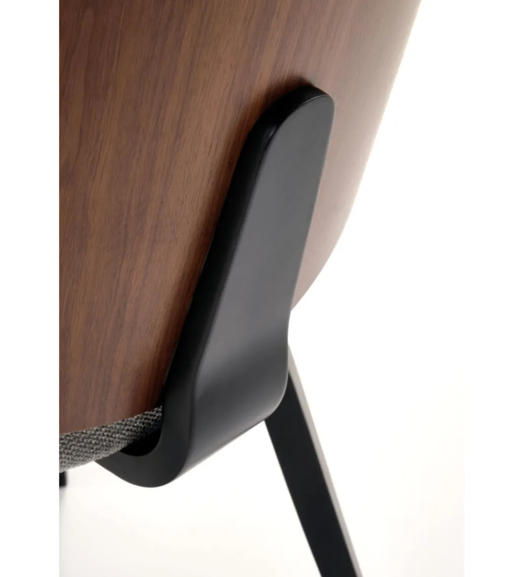 Krzesło K563 77 cm orzechowy popielaty czarny*Halmar New