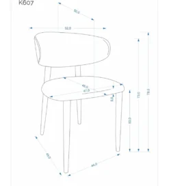 Krzesło K607CS 78 cm beżowe*Halmar
