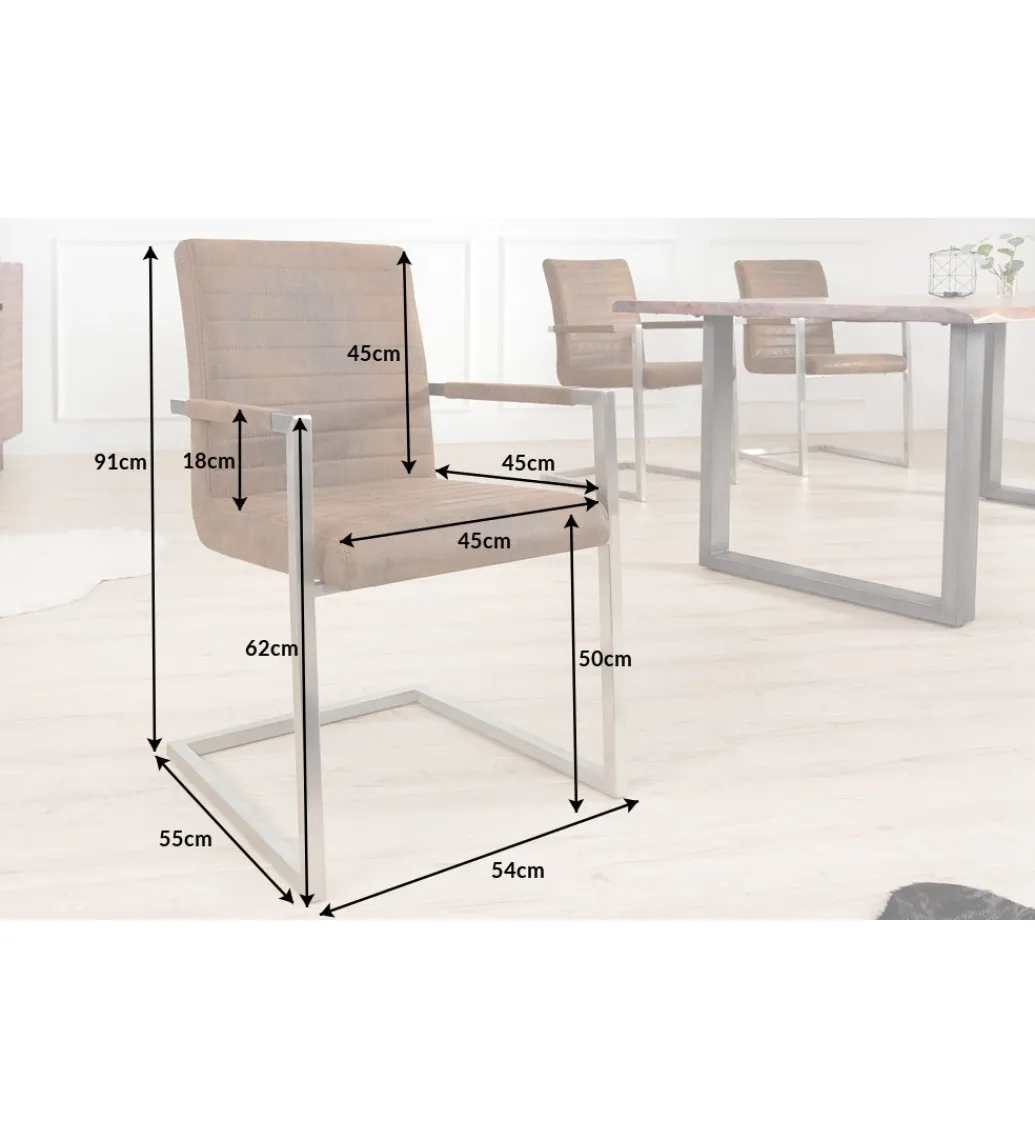 Krzesło Konsolowe Loft antyczny brąz*Invicta Interior Sale