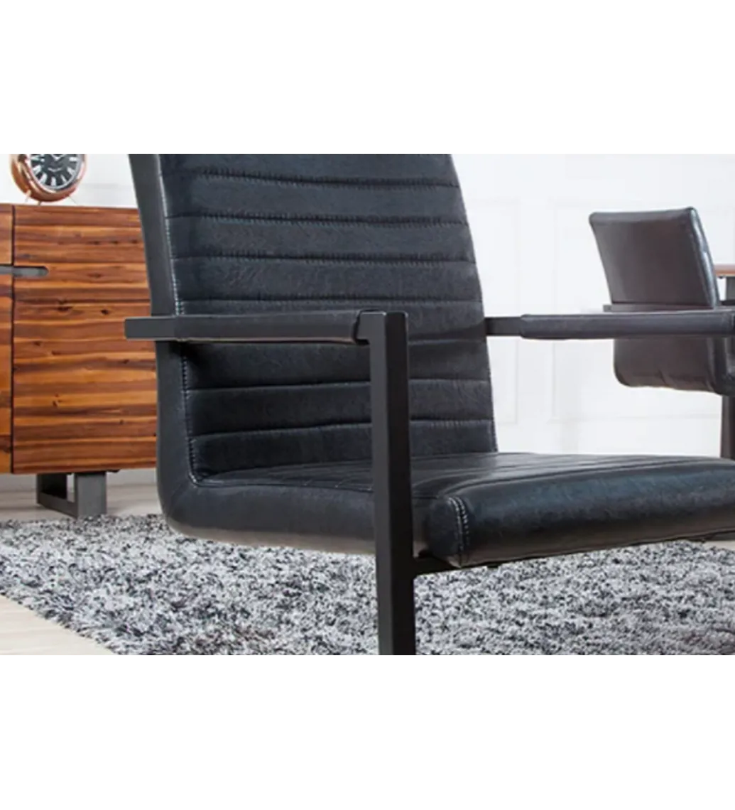 Krzesło LOFT antyczny czarny*Invicta Interior
