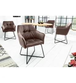 Krzesło Loft MONET brązowe*Invicta Interior Best