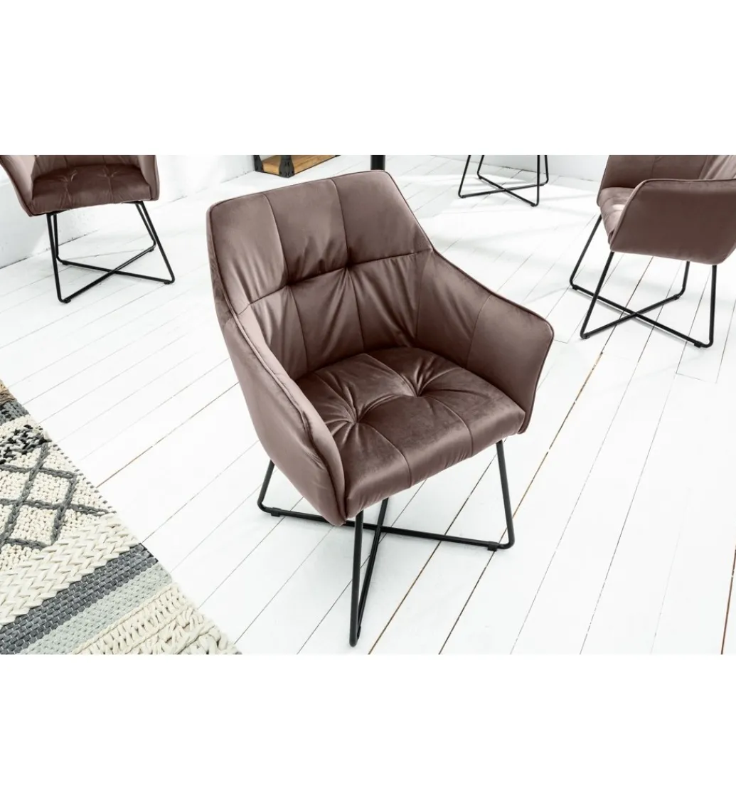 Krzesło Loft MONET brązowe*Invicta Interior New