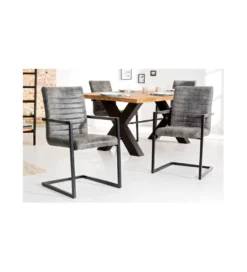 Krzesło LOFT vintage szare*Invicta Interior Discount