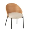 Krzesło LONEPLY 75 cm naturalne beżowe*J-Line Discount