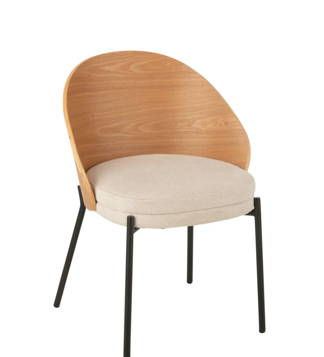 Krzesło LONEPLY 75 cm naturalne beżowe*J-Line Discount