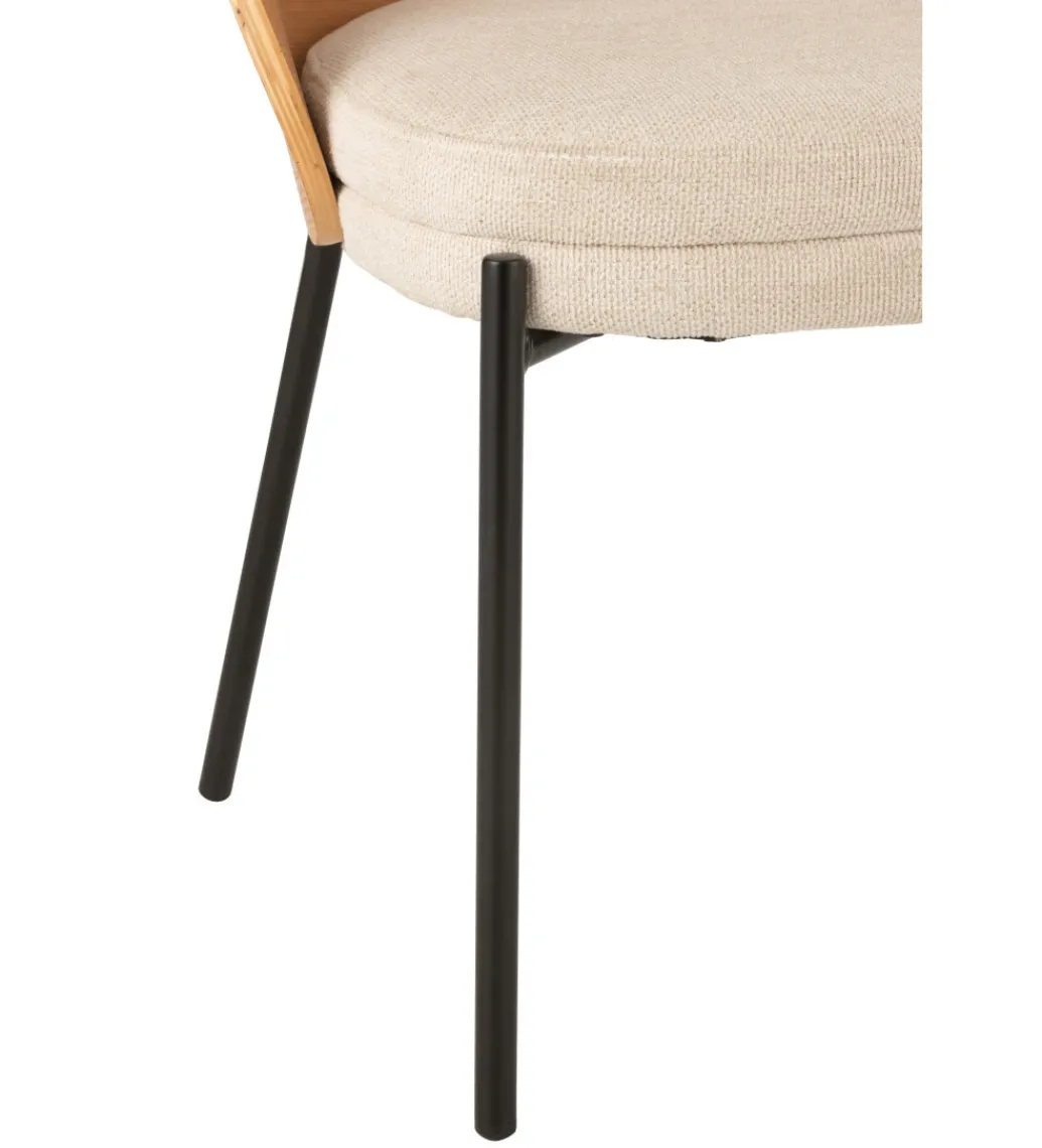 Krzesło LONEPLY 75 cm naturalne beżowe*J-Line Discount