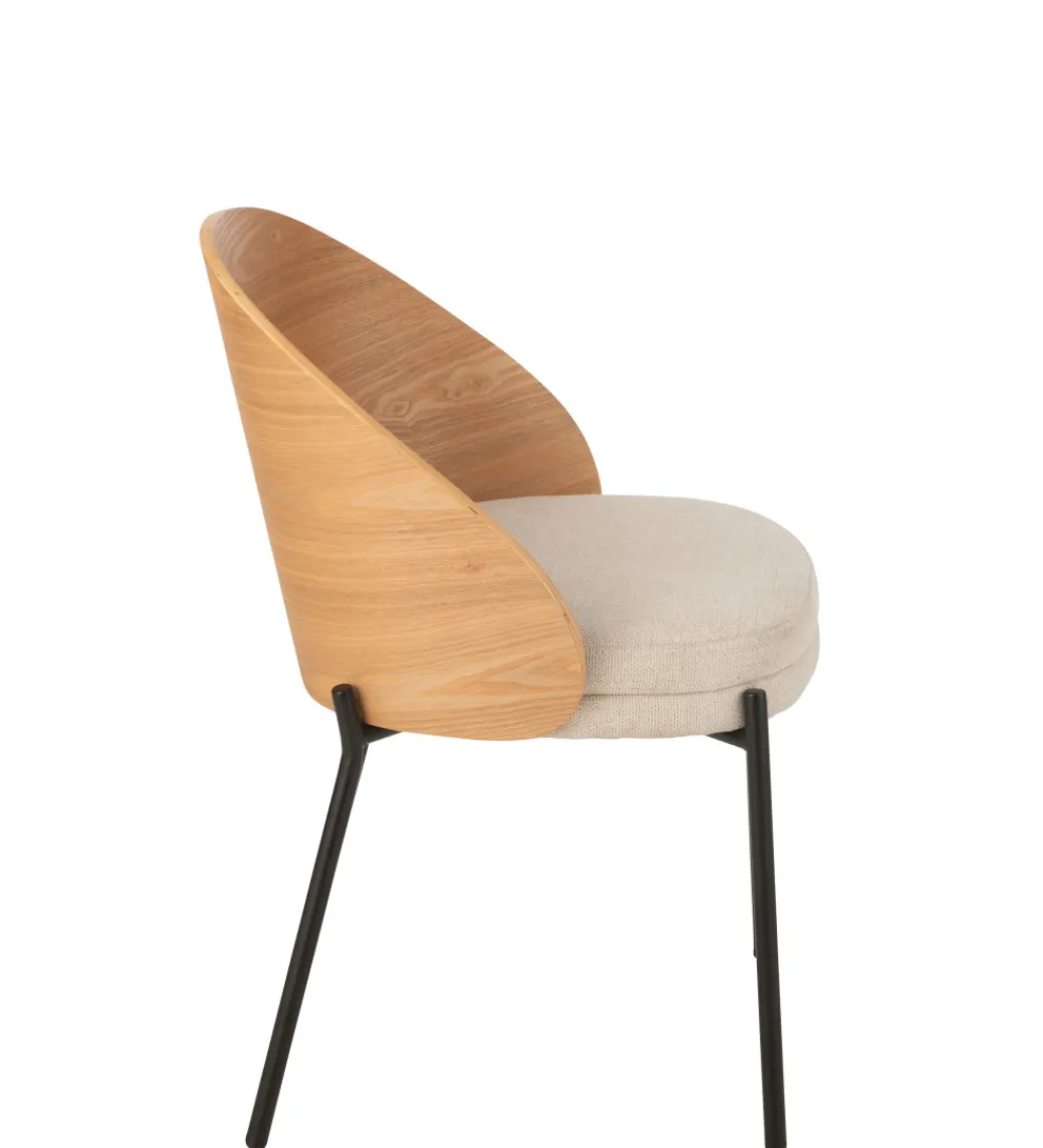 Krzesło LONEPLY 75 cm naturalne beżowe*J-Line Discount
