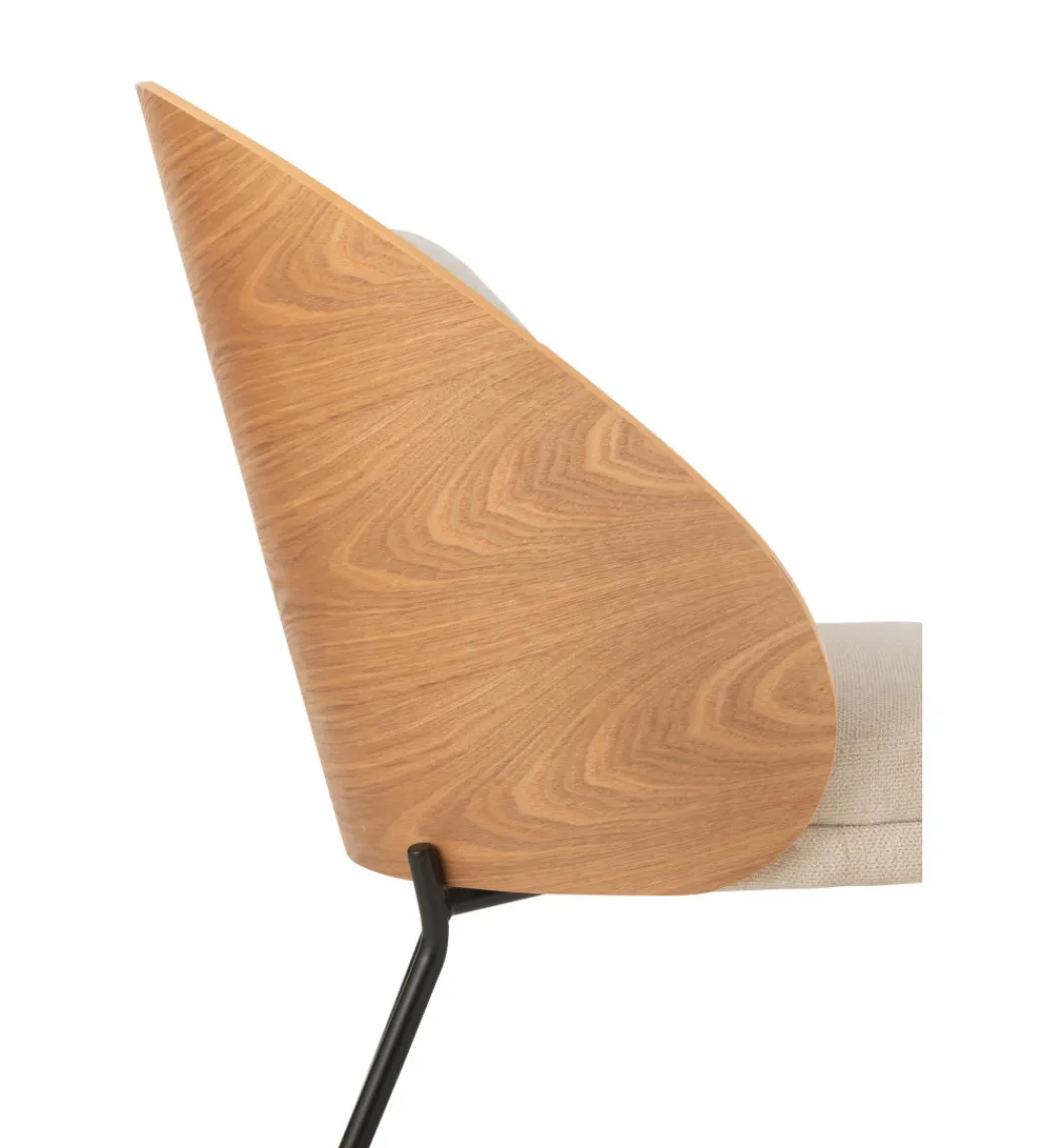 Krzesło LONEPLY 82 cm naturalne beżowe*J-Line Discount