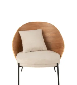 Krzesło LONEPLY 82 cm naturalne beżowe*J-Line Discount