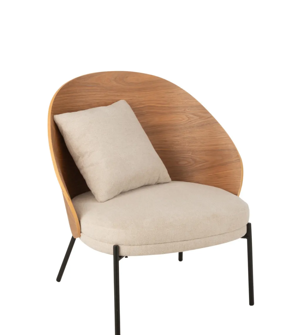 Krzesło LONEPLY 82 cm naturalne beżowe*J-Line Discount