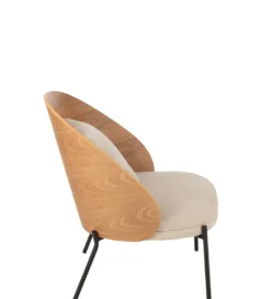 Krzesło LONEPLY 82 cm naturalne beżowe*J-Line Discount
