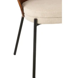 Krzesło LONEPLY 75 cm naturalne ciemno brązowe beżowe*J-Line Best
