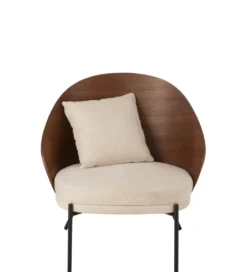 Krzesło LONEPLY 82 cm naturalne ciemno brązowe beżowe*J-Line Clearance
