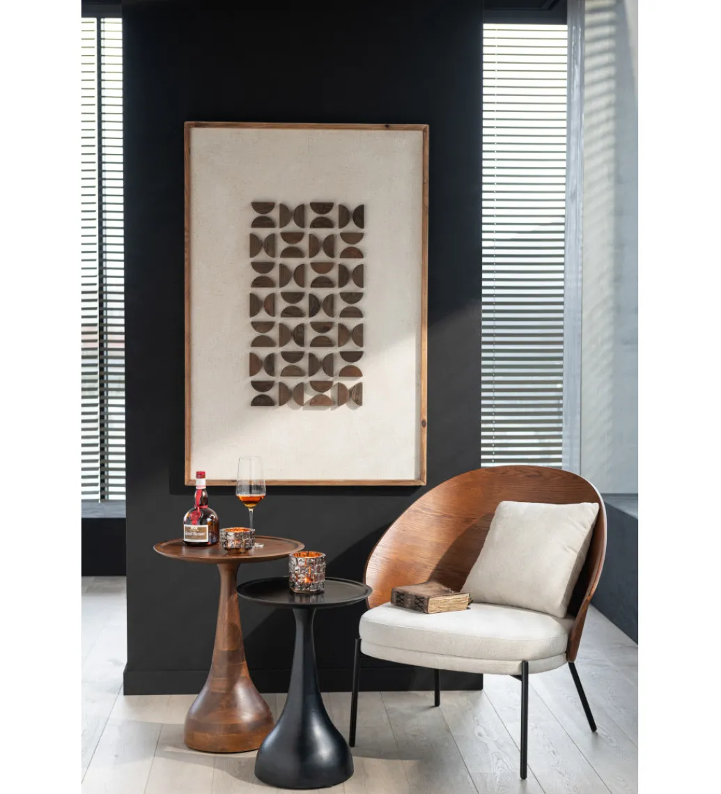 Krzesło LONEPLY 82 cm naturalne ciemno brązowe beżowe*J-Line Clearance