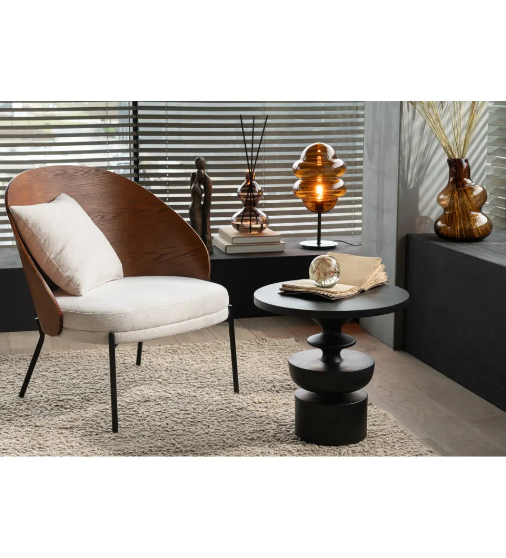 Krzesło LONEPLY 82 cm naturalne ciemno brązowe beżowe*J-Line Clearance