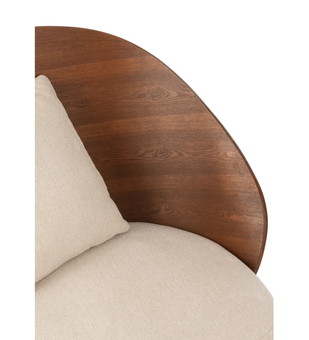 Krzesło LONEPLY 82 cm naturalne ciemno brązowe beżowe*J-Line Clearance