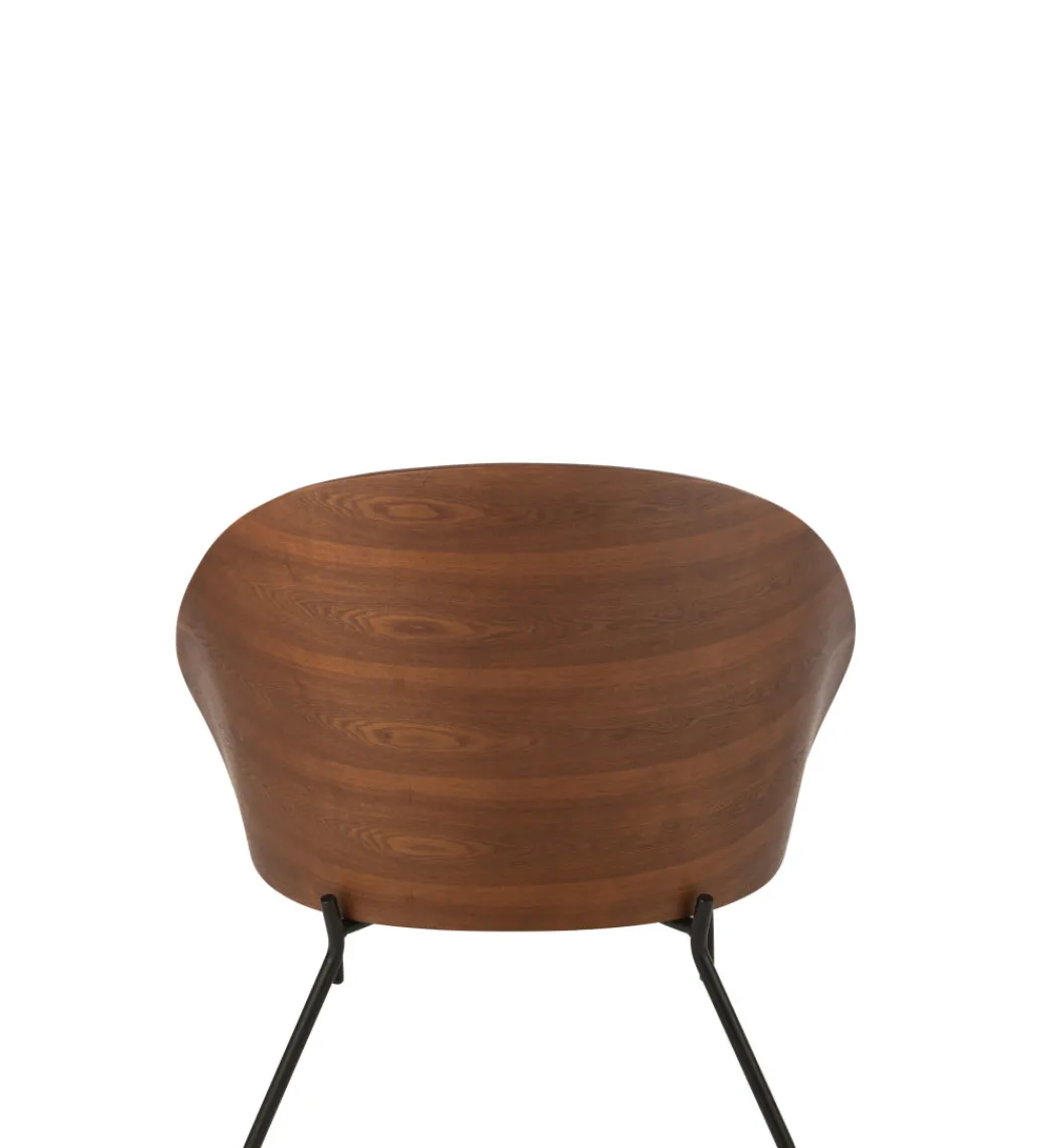 Krzesło LONEPLY 82 cm naturalne ciemno brązowe beżowe*J-Line Clearance