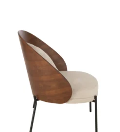 Krzesło LONEPLY 82 cm naturalne ciemno brązowe beżowe*J-Line Clearance
