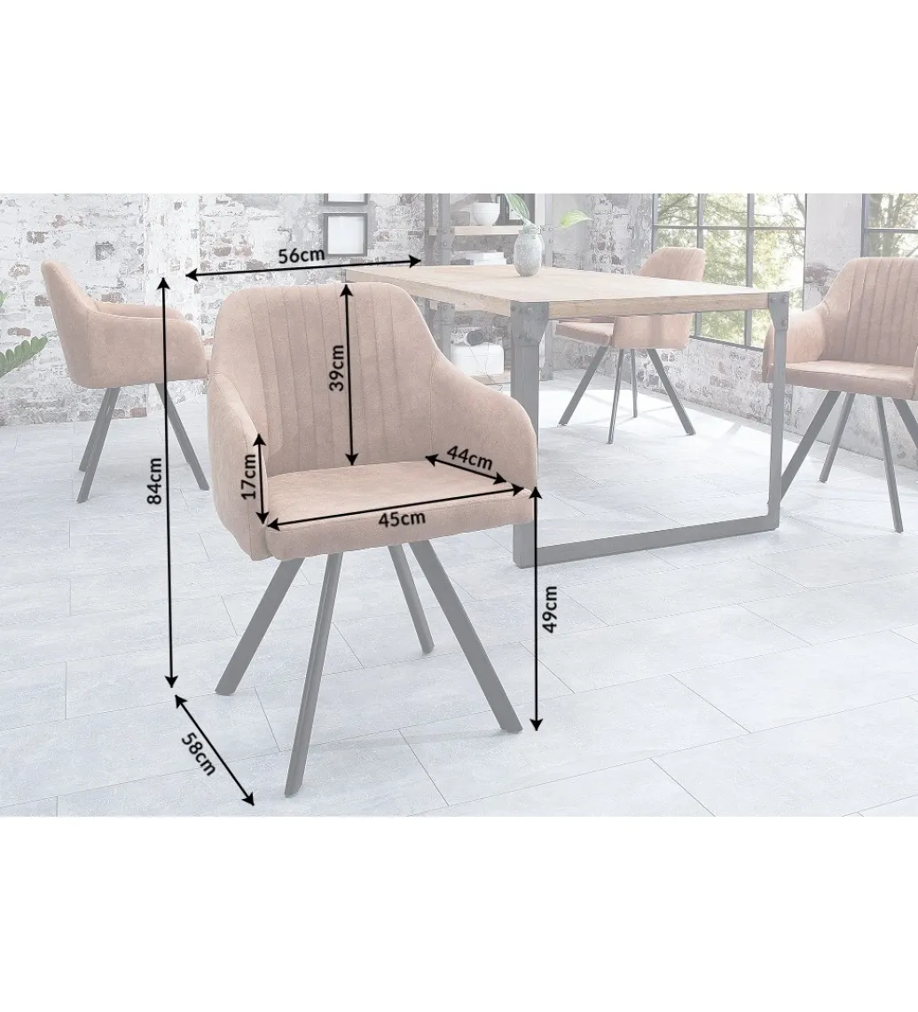 Krzesło Lucca antyczny brąz*Invicta Interior Outlet