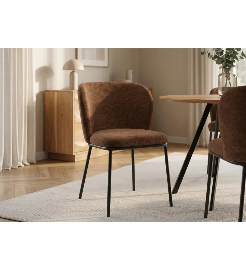 Krzesło LYON 75 cm brązowe*Invicta Interior Online