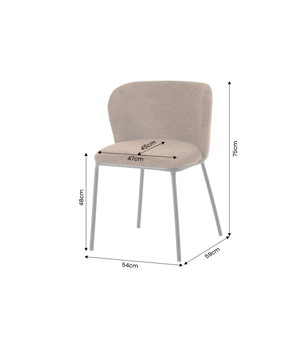Krzesło LYON 75 cm brązowe*Invicta Interior Online