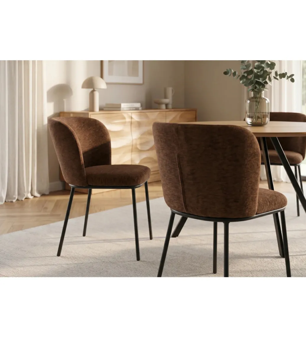 Krzesło LYON 75 cm brązowe*Invicta Interior Online
