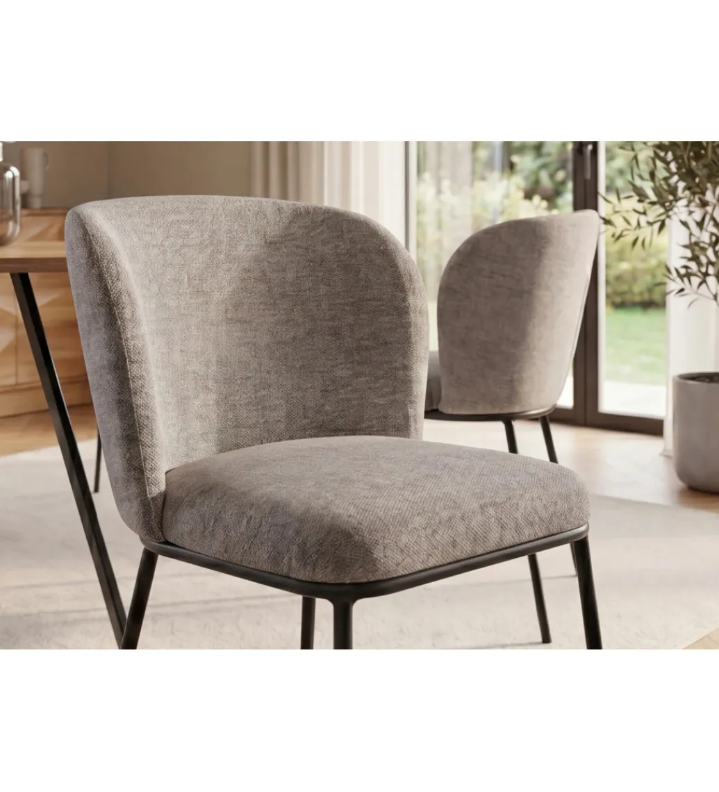 Krzesło LYON 75 cm szaro beżowe*Invicta Interior Hot