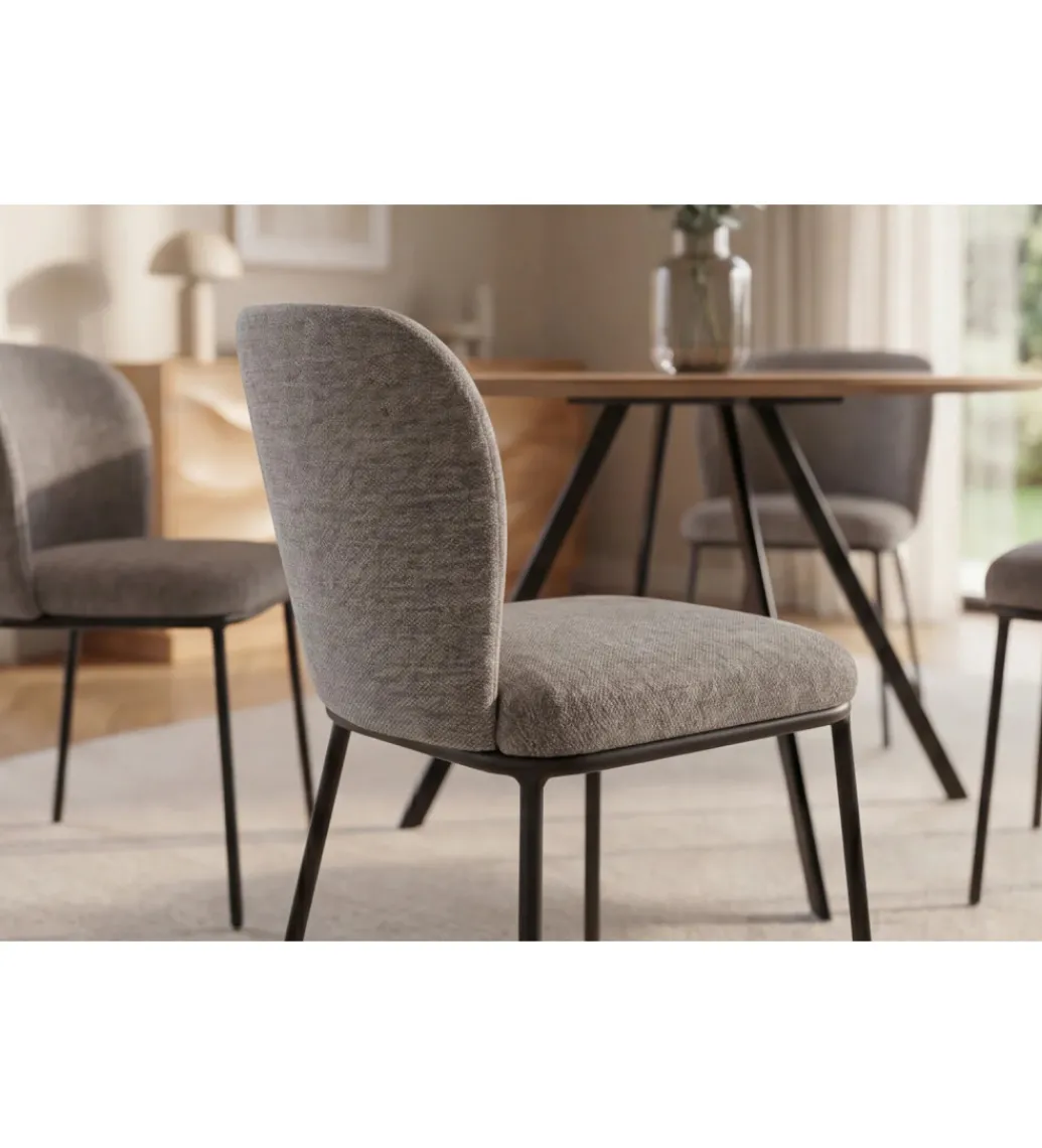 Krzesło LYON 75 cm szaro beżowe*Invicta Interior Hot