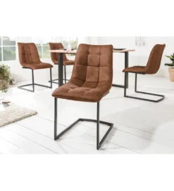 Krzesło MIAMI brązowe*Invicta Interior New