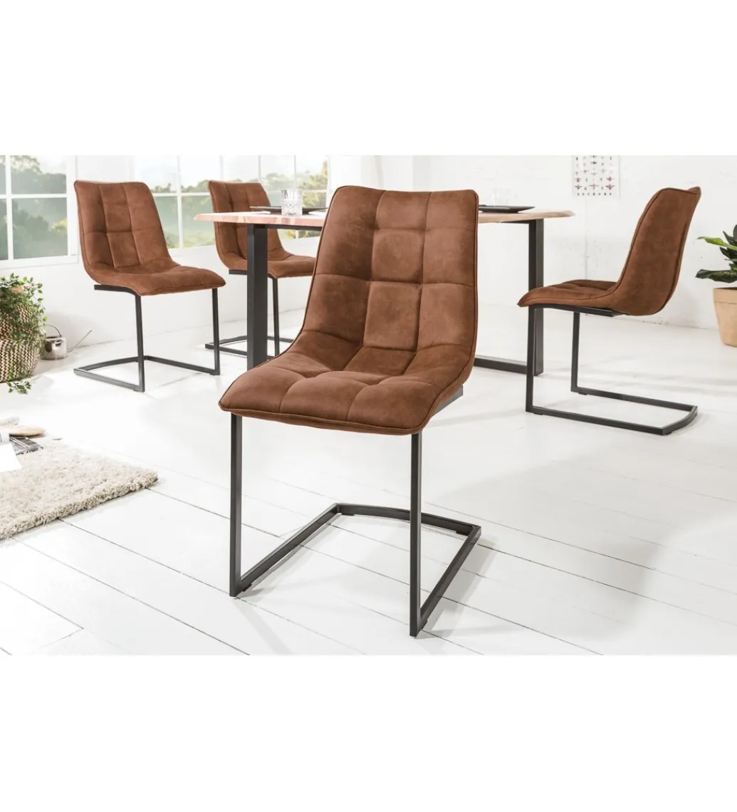 Krzesło MIAMI brązowe*Invicta Interior New