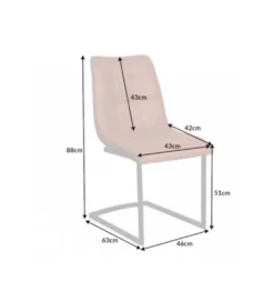 Krzesło MIAMI brązowe*Invicta Interior New