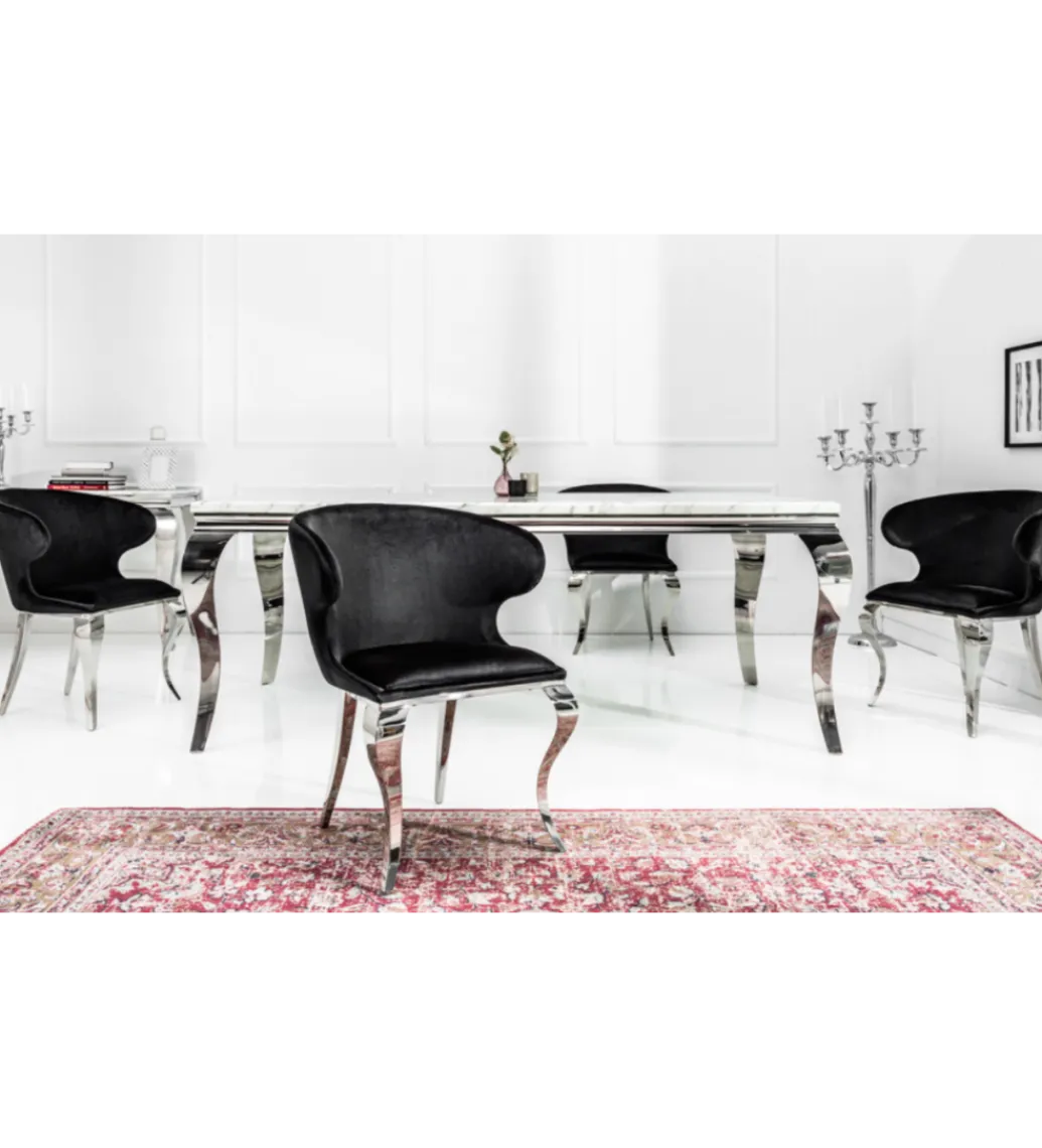 Krzesło Modern Barock II czarny aksamit ostatnia sztuka*Invicta Interior Best