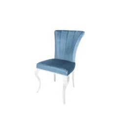 Krzesło Modern Barock III srebrno niebieskie*Invicta Interior Clearance