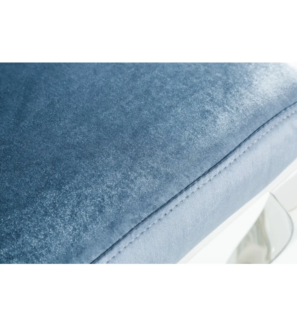 Krzesło Modern Barock III srebrno niebieskie*Invicta Interior Clearance
