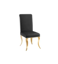 Krzesło MODERN BAROCK welwet czarny złote nogi*Invicta Interior Outlet
