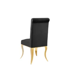 Krzesło MODERN BAROCK welwet czarny złote nogi*Invicta Interior Outlet