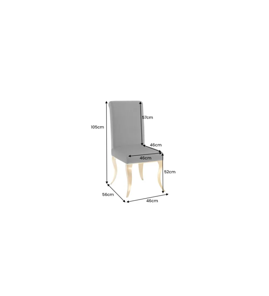 Krzesło MODERN BAROCK welwet czarny złote nogi*Invicta Interior Outlet