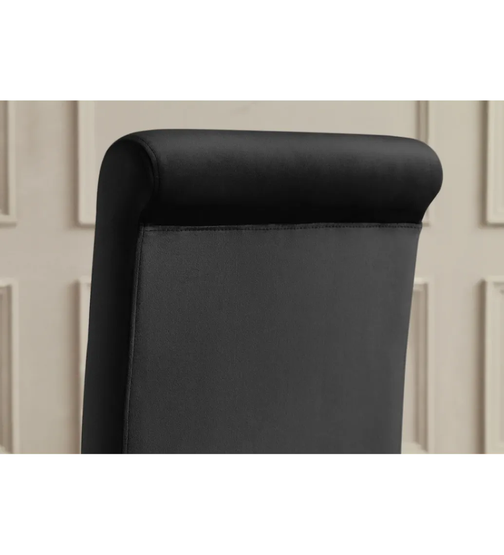 Krzesło MODERN BAROCK welwet czarny złote nogi*Invicta Interior Outlet