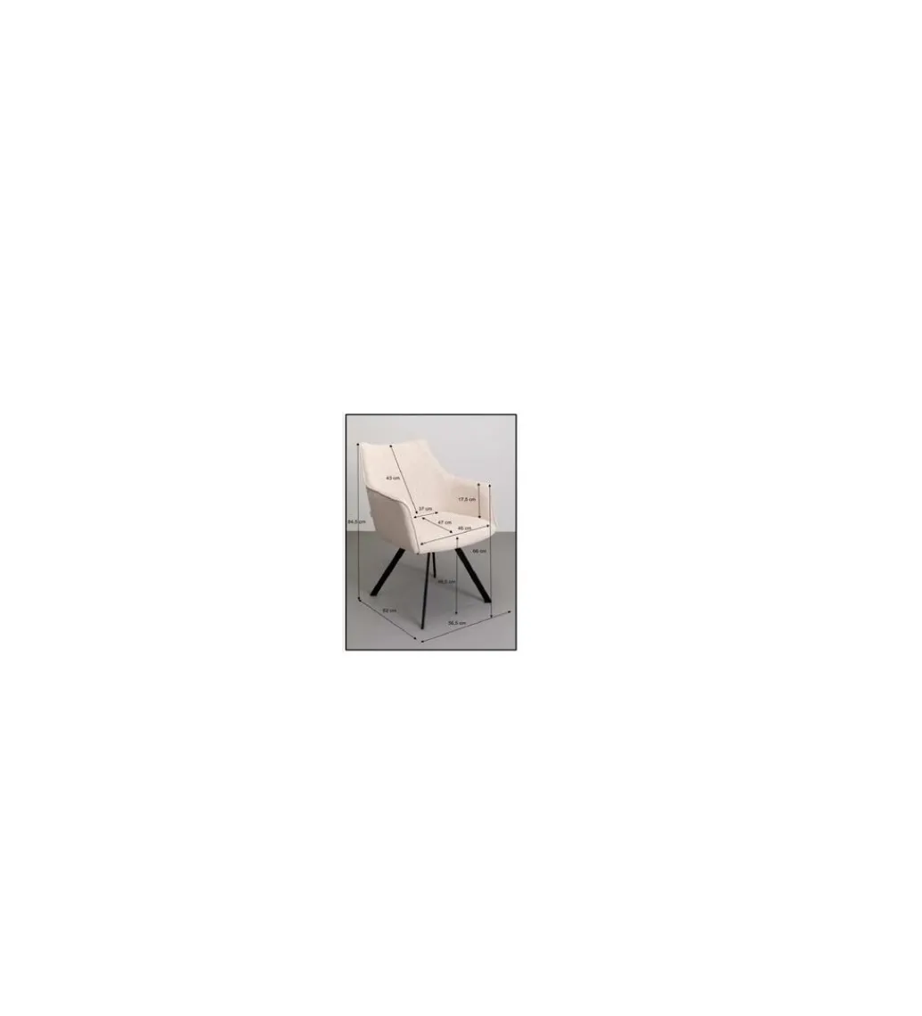 Krzesło MODINO 84 cm kremowe*KARE New
