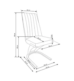 Krzesło MOLINA brązowe*Halmar Outlet